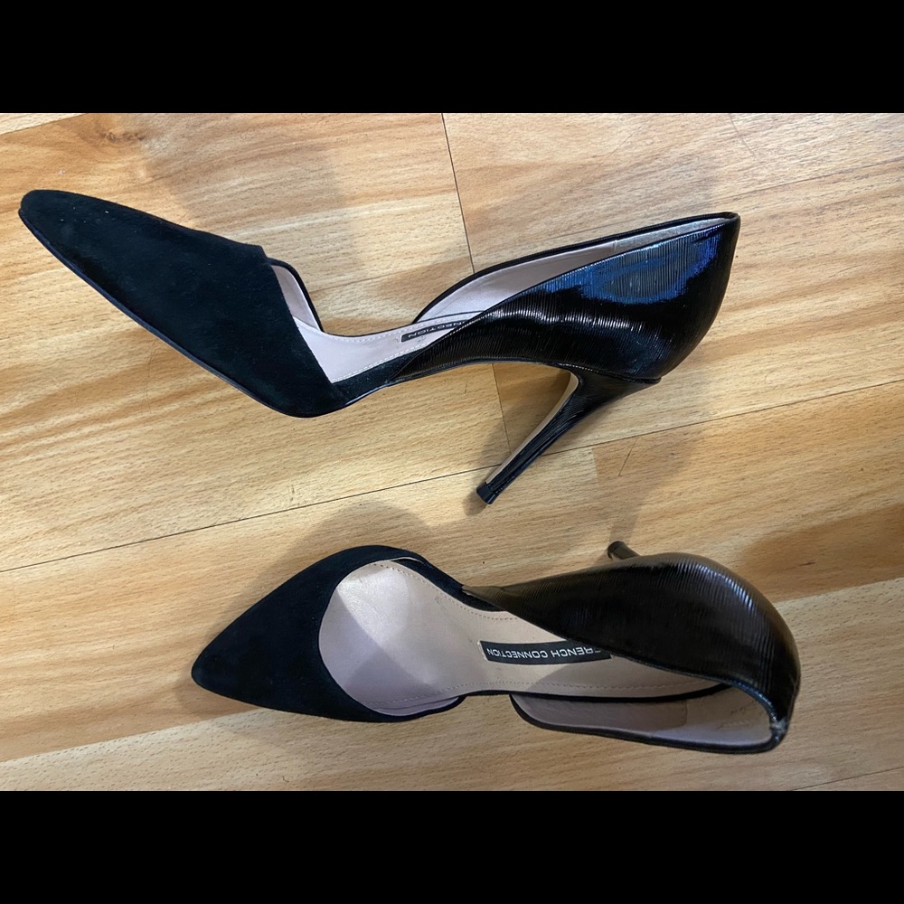 French connection Ellecia 7.5 Suede &Leather heels - Picture 3 of 8